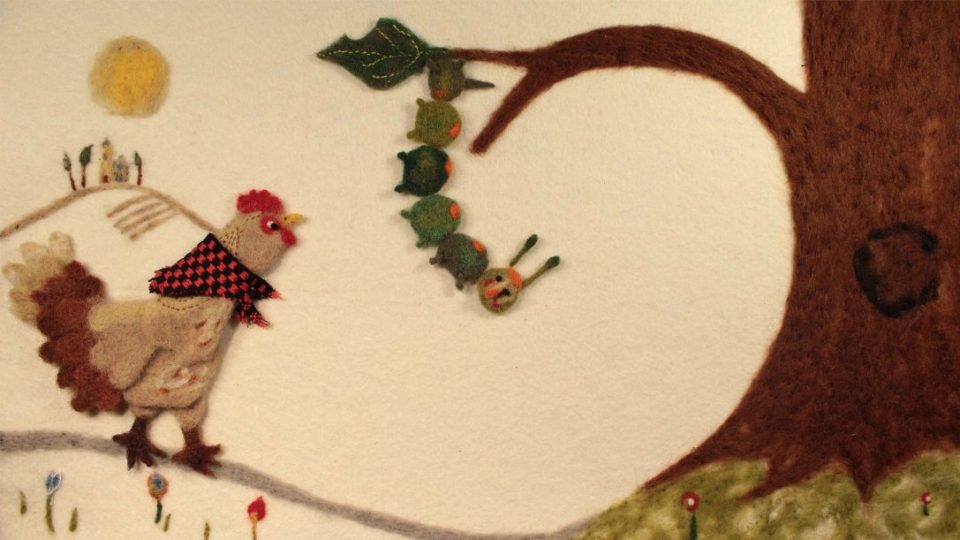La Chenille et la poule